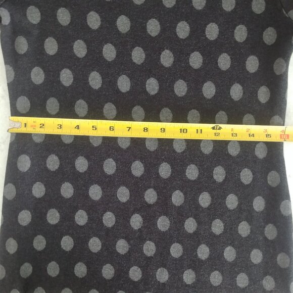 Miik made in Canada soft modal dress stretch mockneck black grey spots Small - Picture 10 of 11